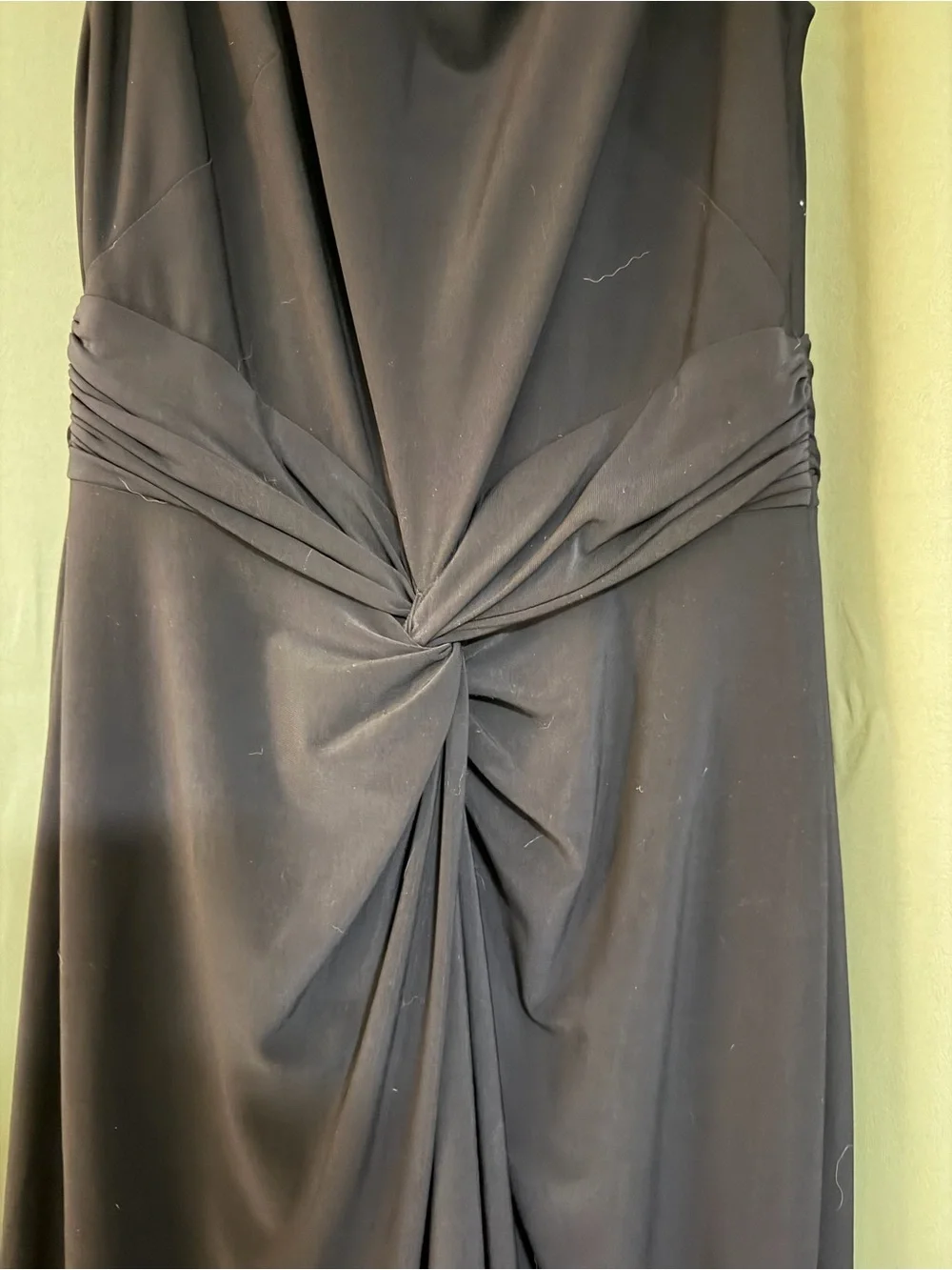 Ralph Lauren Black Sleeveless Twist-Detail Midi Dress